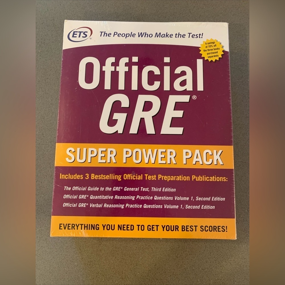 Brand New - ETS Official GRE Super Power Pack Second Edition Paperback - 2017